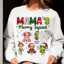 Load image into Gallery viewer, Mama&#39;s Merry Squad Personalized Christmas Sweatshirt
