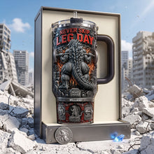 Load image into Gallery viewer, Never Skip Leg Day - Fun Leg Squat 40oz Tumbler With Handle - Personalized Gift for Gym Enthusiasts Tumbler Cup PopCulturePrints
