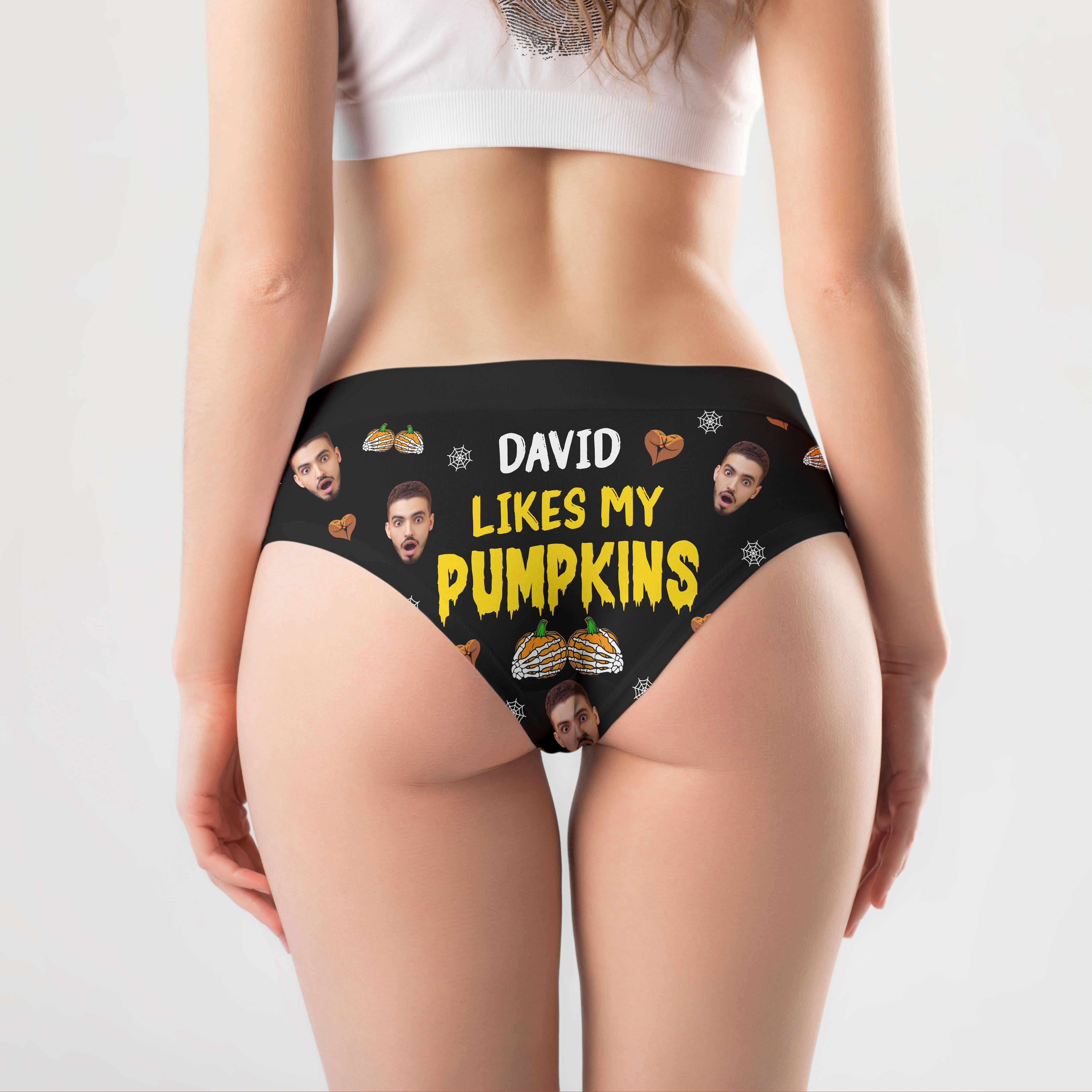 Personalized Halloween Boxer Briefs for Couples - Custom Face Design Boxer Briefs PopCulturePrints