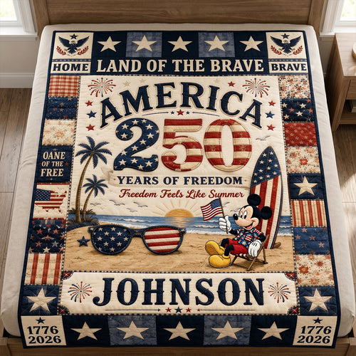 Freedom Feels Like Summer Blanket - Personalized Gifts for Patriotic Souls Blanket PopCulturePrints