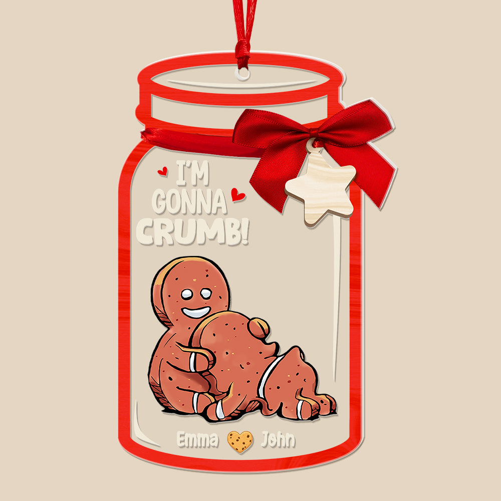 Personalized Gingerbread Couple Ornament - Fun Christmas Keepsake | Valentine's Day Gifts Ornament PopCulturePrints