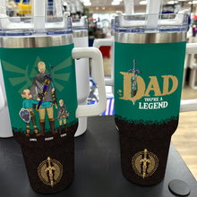Load image into Gallery viewer, Legendary Dad Personalized Tumbler - Custom Names Tumbler Cup PopCulturePrints
