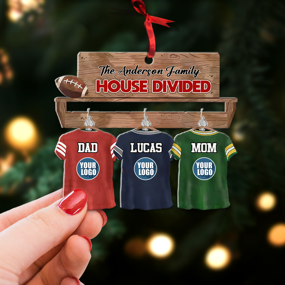 Custom Family Christmas Ornament for American Football Lovers Ornament PopCulturePrints