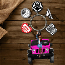 Load image into Gallery viewer, Personalized Jeep Lover Keychain with Custom Name and Iconic Charms
