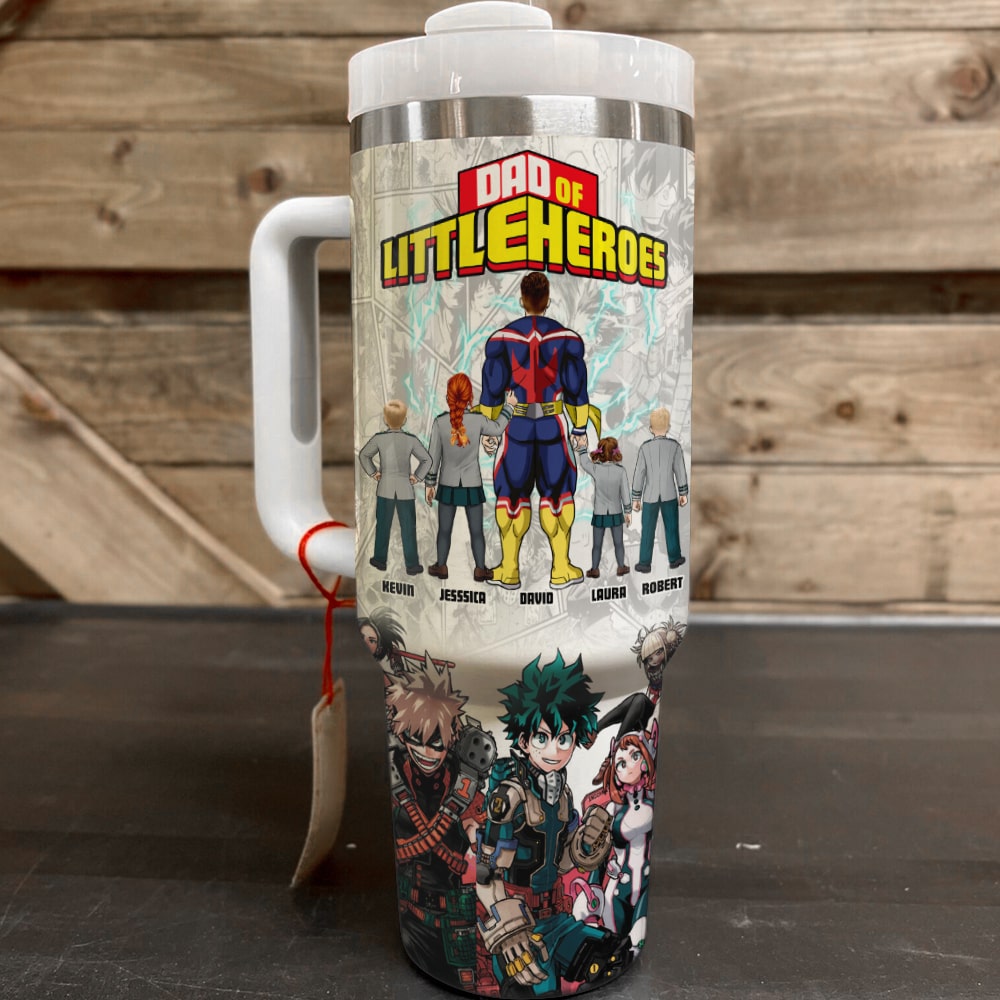 Custom Super Dad Tumbler - Personalized Father's Day Gift Tumbler Cup PopCulturePrints