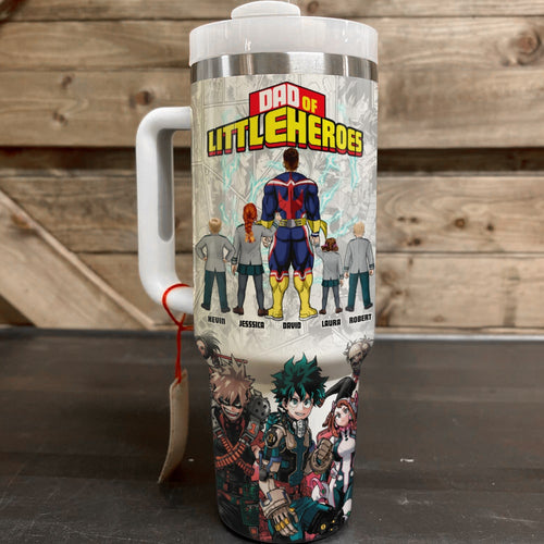Custom Super Dad Tumbler - Personalized Father's Day Gift Tumbler Cup PopCulturePrints
