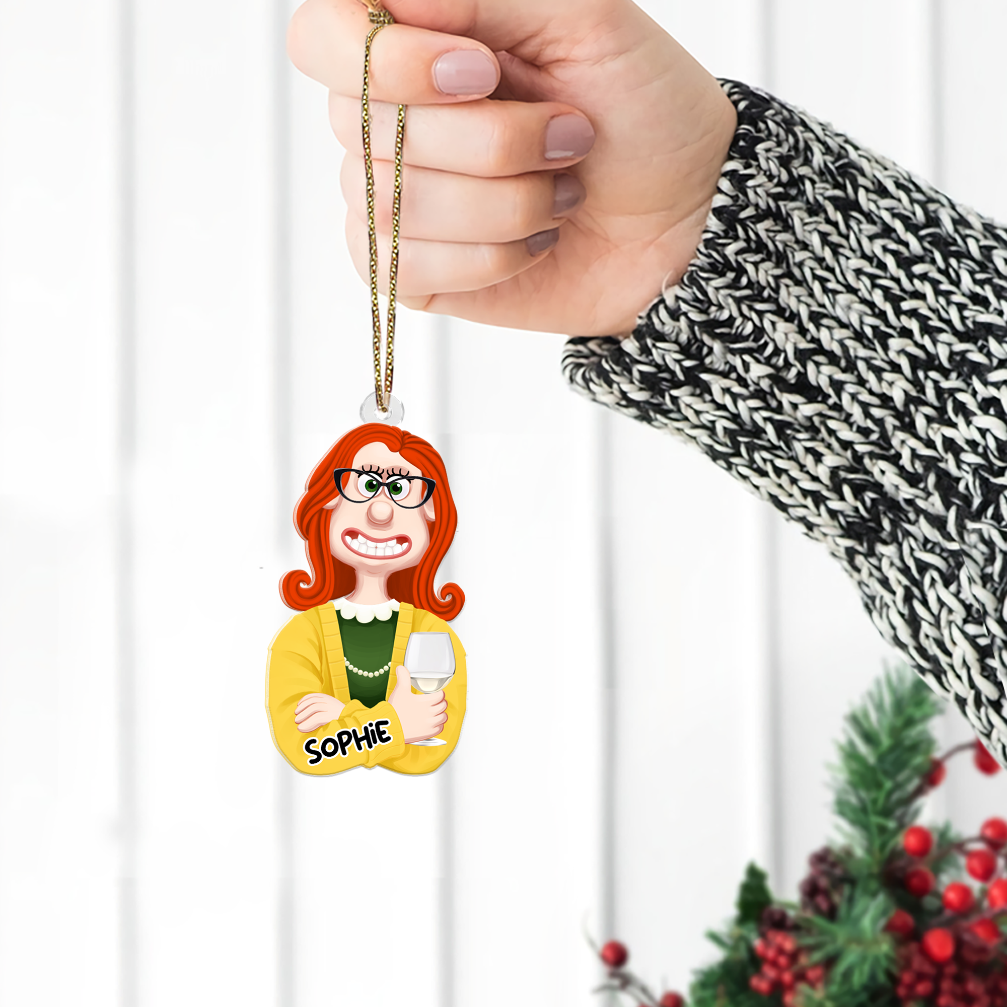 Personalized Cartoon Family Christmas Ornaments Ornament PopCulturePrints