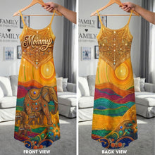 Load image into Gallery viewer, Celebrate Love with Customizable Elephant Grandma Maxi Dress - Perfect Gift for Mom and Grandma Dress PopCulturePrints
