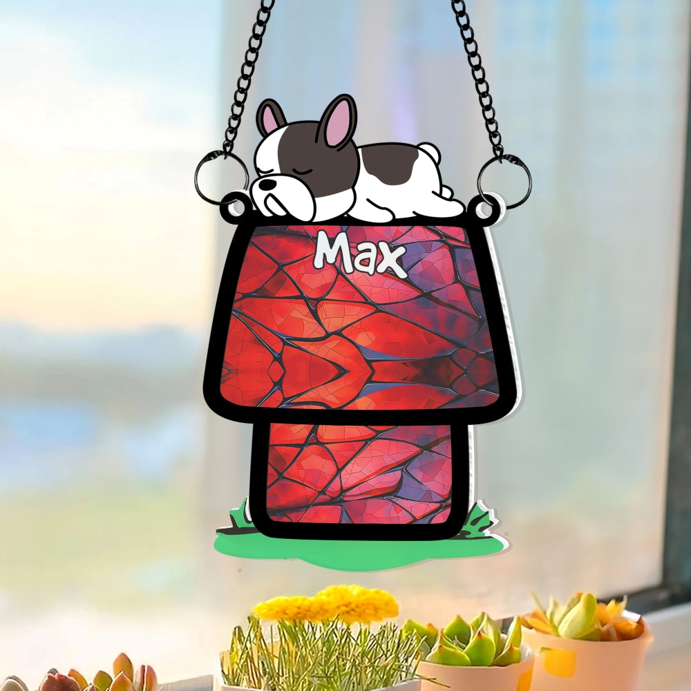 Custom Dog Lover Suncatcher Ornament - Personalized Glass Decor