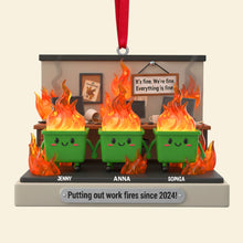 Load image into Gallery viewer, &quot;Putting out work fires since 2024!&quot; - Personalized Christmas Ornament for Coworkers Ornament PopCulturePrints
