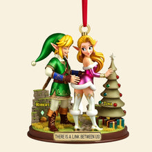 Load image into Gallery viewer, “There is a Link Between Us!” - Unique Personalized Couple Christmas Ornament Ornament PopCulturePrints

