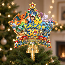 Load image into Gallery viewer, Celebrate Joyfully: 30th Anniversary Pokémon Creature Family Tree Topper - Personalized Christmas Gifts for Everyone Ornament PopCulturePrints
