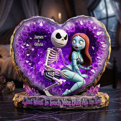 I Just Want To Touch Your Butt All The Time - Personalized Couple Acrylic Plaque Shaped Plaques PopCulturePrints