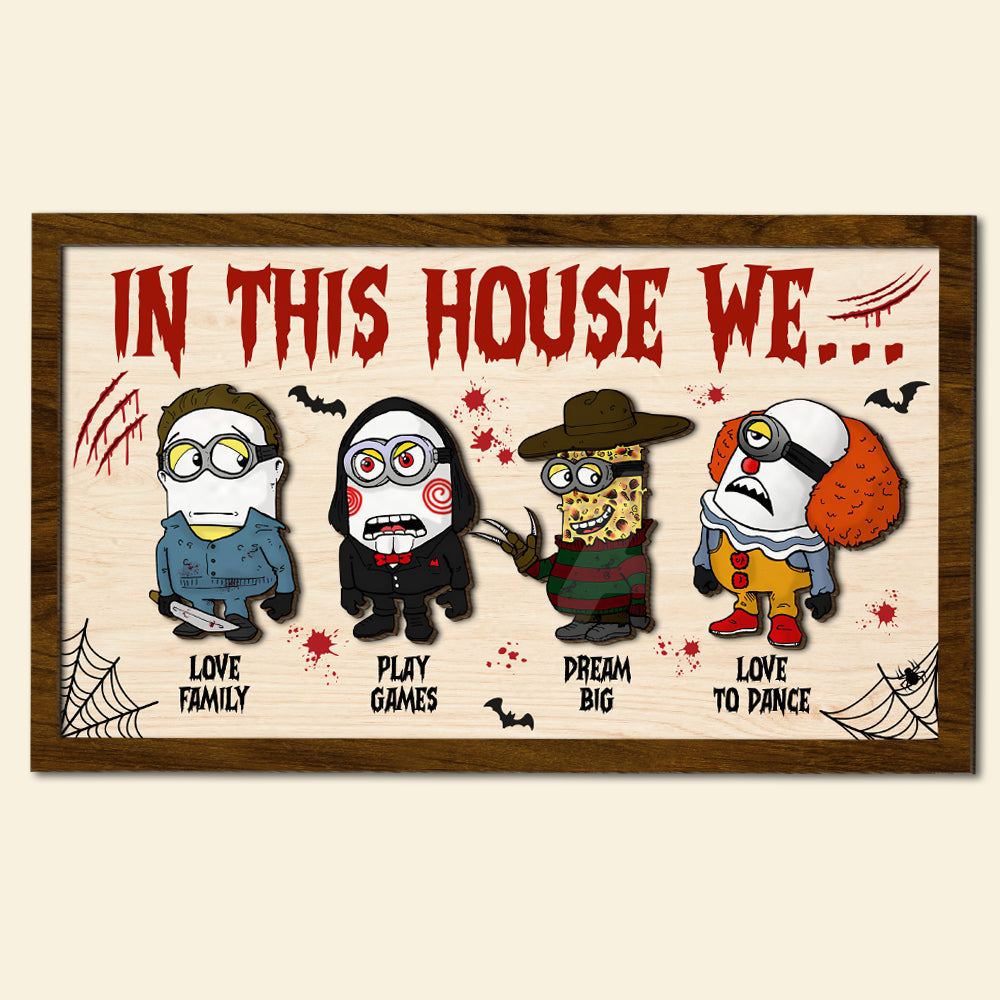 Custom Halloween Family Wood Sign - Spooky Fun Décor Wood Sign PopCulturePrints
