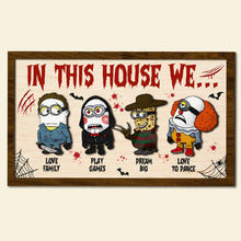 Load image into Gallery viewer, Custom Halloween Family Wood Sign - Spooky Fun Décor Wood Sign PopCulturePrints
