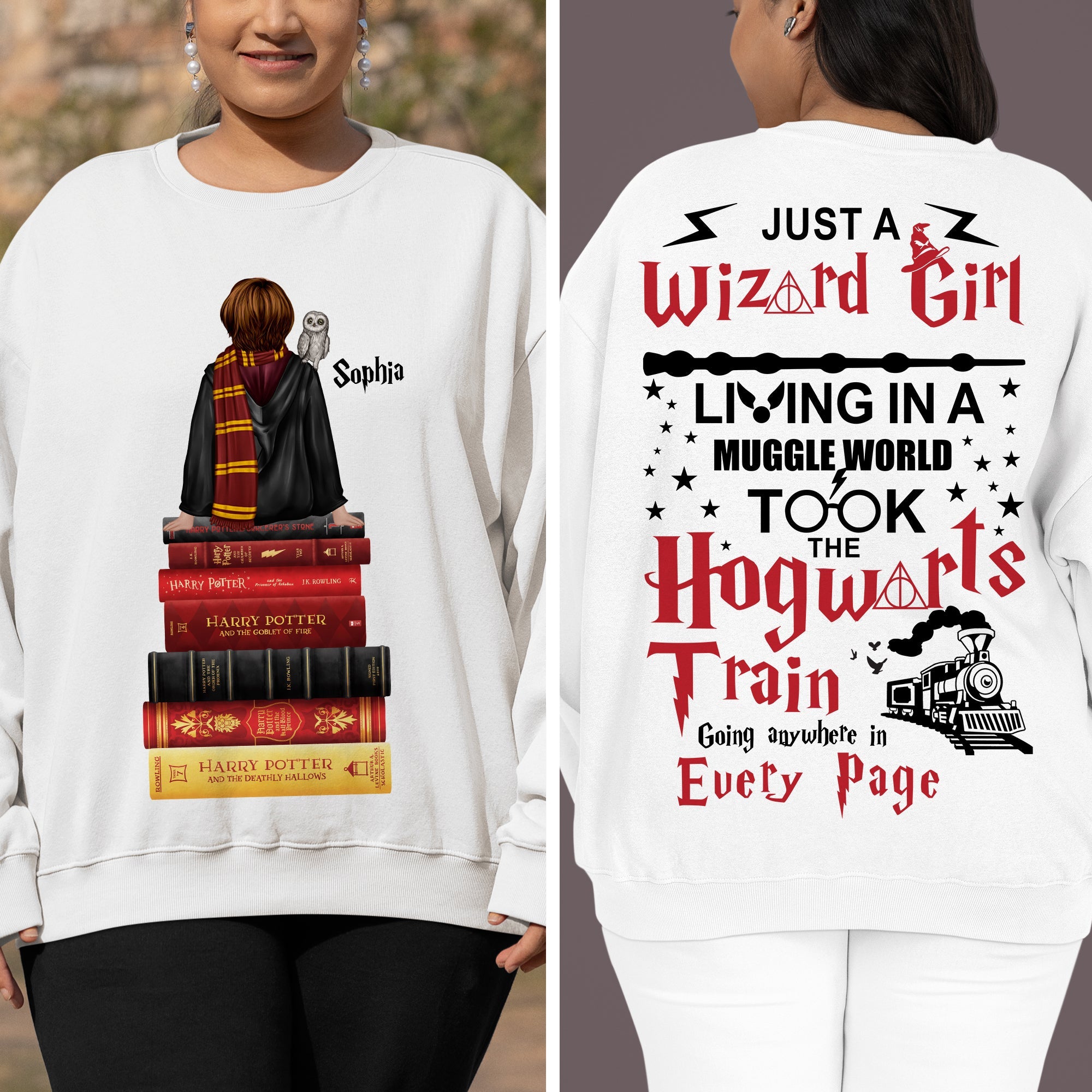 Personalized Harry Potter Book Lover Shirt - Custom Wizard Girl Tee