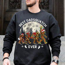 Load image into Gallery viewer, Personalized Best Dadsquatch Ever Christmas Sweatshirt
