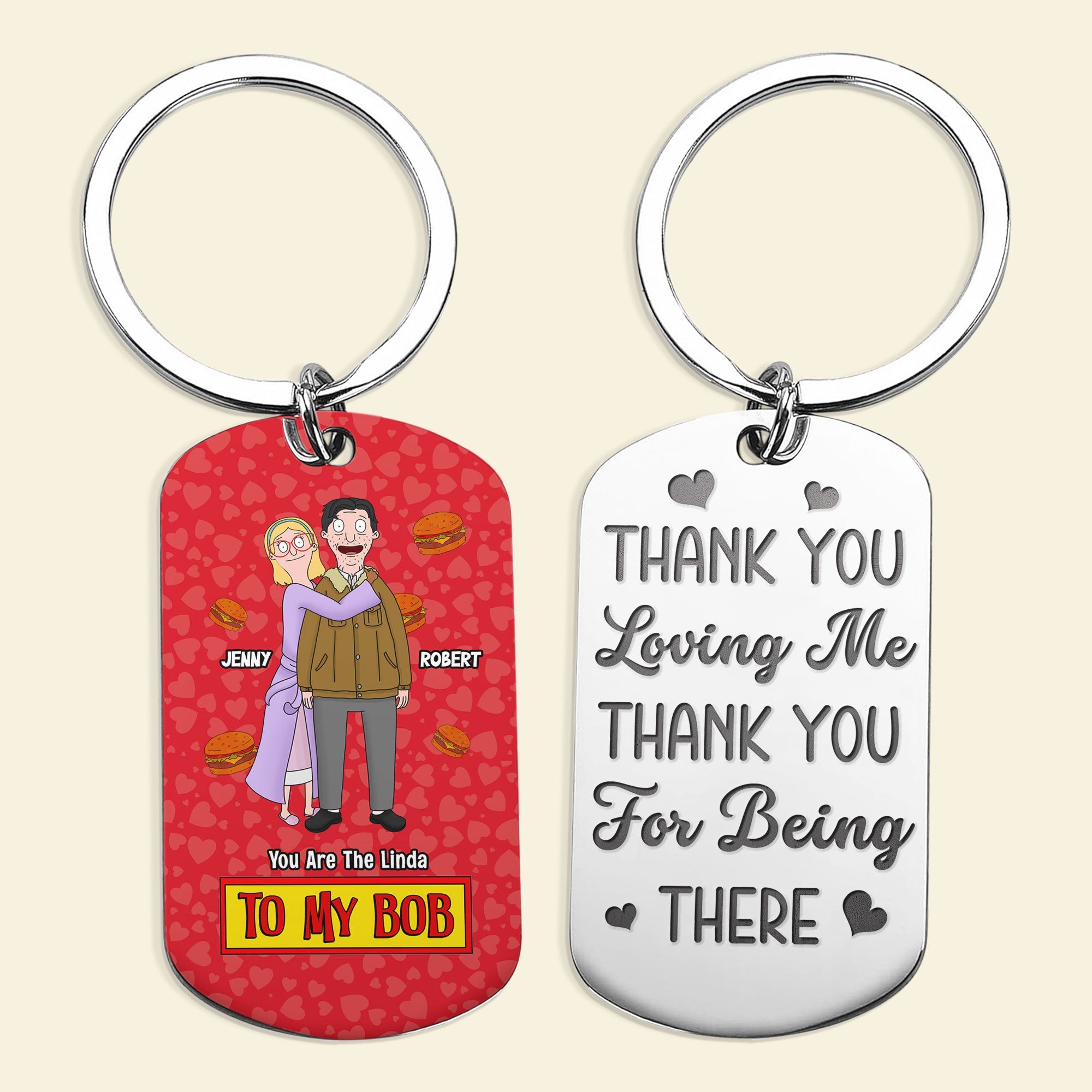 Personalized Couple Keychain - Heartfelt Gift for Loved Ones Keychains PopCulturePrints