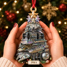 Load image into Gallery viewer, Celebrate the Universe: Cosmic Christmas Tree Ornament - Personalized Gift for Sci-Fi Lovers
