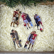 Load image into Gallery viewer, Personalized American Football Photo Ornament Ornament PopCulturePrints
