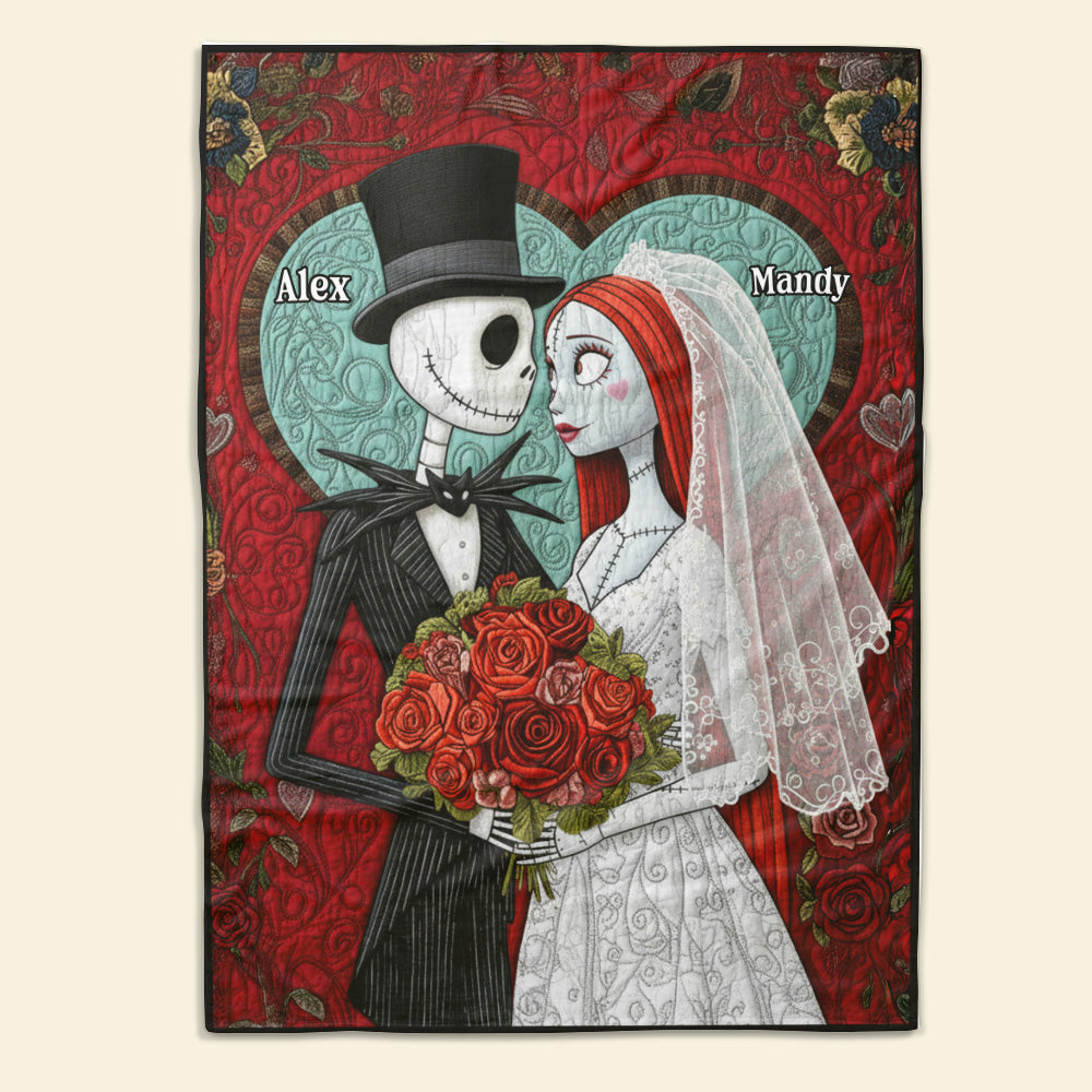 Love's Embrace: Personalized Couple Wedding Blanket - Unique Gift for Newlyweds Blanket PopCulturePrints