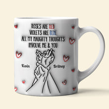 Load image into Gallery viewer, Personalized Couple Coffee Mug - All My Naughty Thoughts Involve Us Coffee Mug PopCulturePrints
