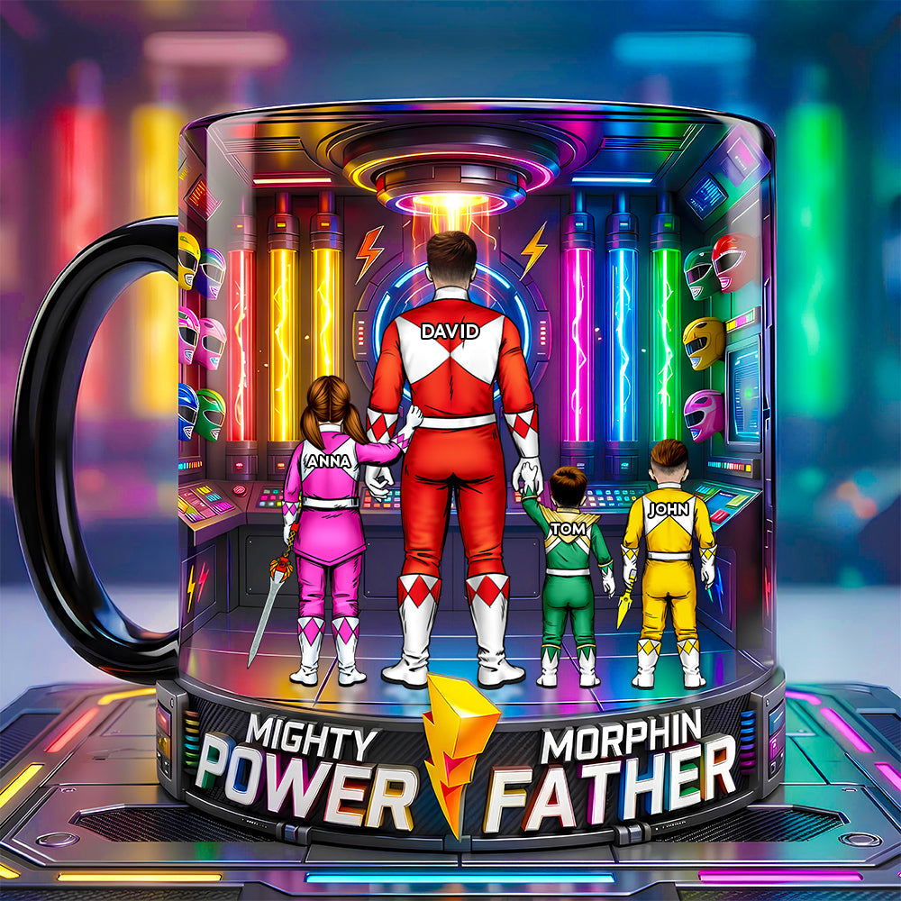 “Unleash the Power of Love!” - Custom Power Father Magic Coffee Mug - Unique Gift for Dad, Grandpa & More Coffee Mug PopCulturePrints