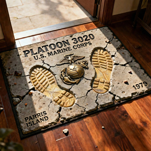 Walk in Honor: Veteran Legacy Personalized Doormat - A Unique Gift for Veterans and Military Families Doormat PopCulturePrints