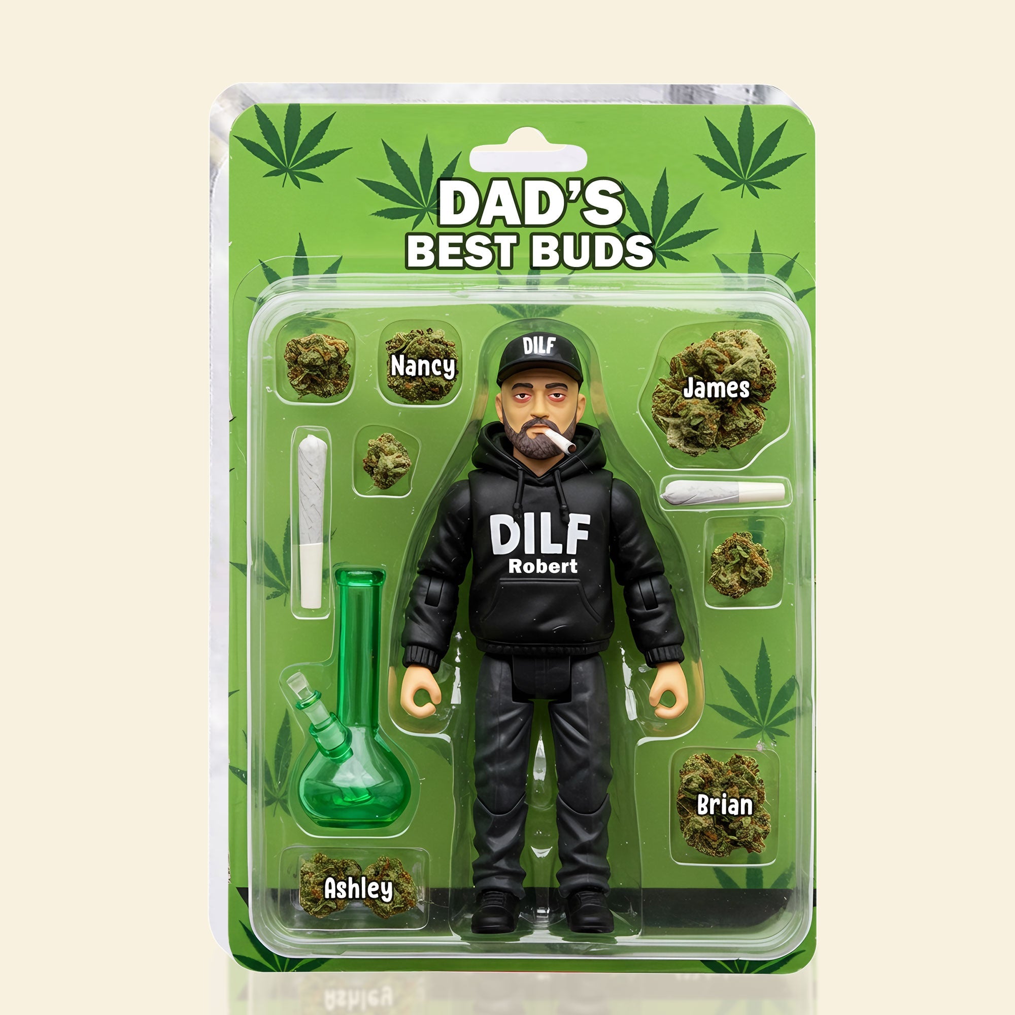 “Dad's Best Buds” - Personalized Gift for Dad, Custom Toy Figure - Unique Father's Day Gift Shaped Plaques PopCulturePrints