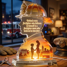 Load image into Gallery viewer, Behind Every Firefighter, There's a Firefighter Mom - Personalized Light Box Gift for Moms Light Box PopCulturePrints
