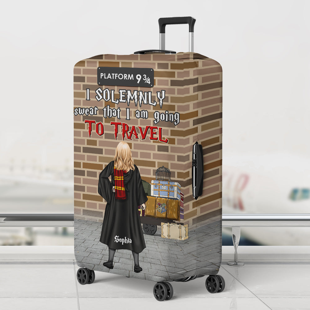 Personalized Wizard Travel Suitcase Cover