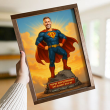 Load image into Gallery viewer, You&#39;re Our Superhero - Super Dad Canvas Print - Personalized Gift for Dad &amp; Grandpa Poster &amp; Canvas PopCulturePrints
