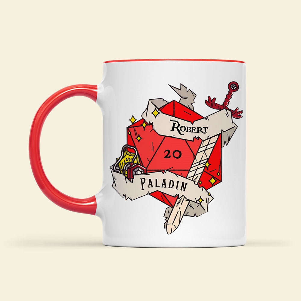 Personalized Paladin Coffee Mug for Fantasy Role-Playing Game Fans