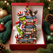 Load image into Gallery viewer, "Celebrate Family Unity with Pride!" - Personalized Patriotic Family Ornament - Custom Christmas Gift for Families, Friends, and Loved Ones

