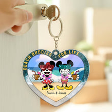 Load image into Gallery viewer, Personalized Beach Buddies Couple Keychain - Custom Valentine&#39;s Day Gifts Keychains PopCulturePrints
