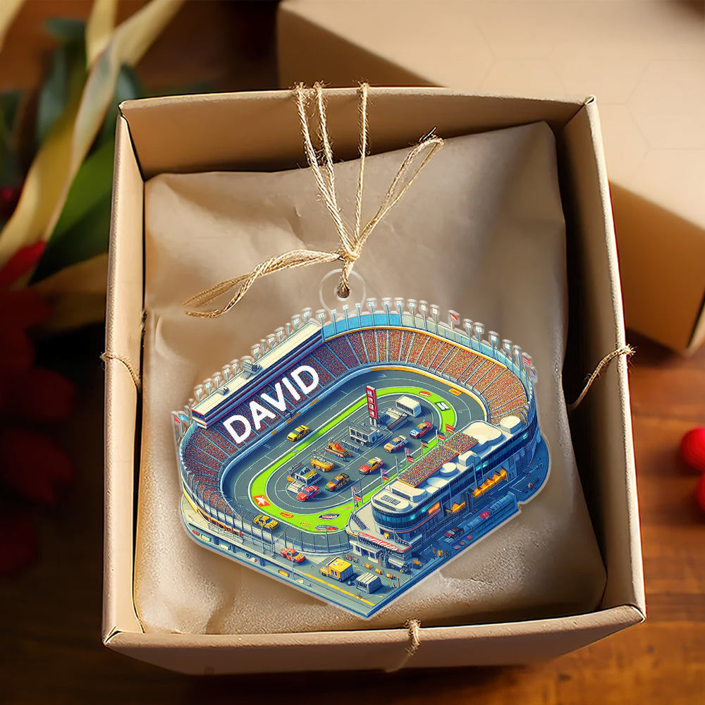 Personalized Sports Car Racing Christmas Ornament