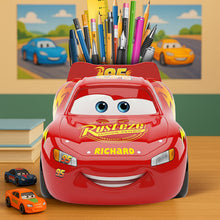 Load image into Gallery viewer, Rev Up Your Desk - Personalized Wooden Pen Holder for Car Lovers Pen Holder PopCulturePrints
