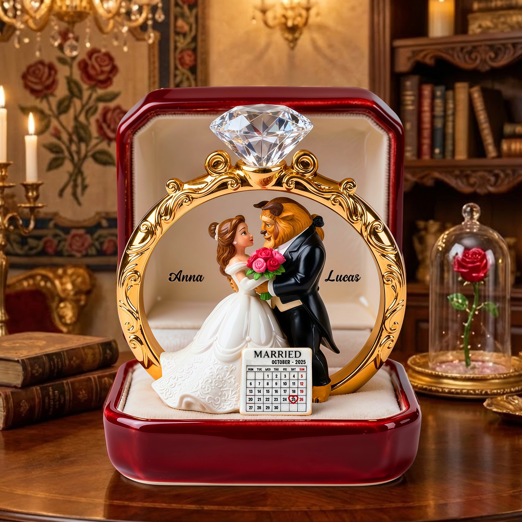 "Cherish Every Moment" - Personalized Anniversary Gifts for Couples - Custom Plaque for Newlyweds and Lovers Shaped Plaques PopCulturePrints