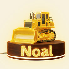 Load image into Gallery viewer, Light Up Their Imagination with Our Personalized Building Construction Tractor Light Box - A Perfect Gift for Kids Light Box PopCulturePrints
