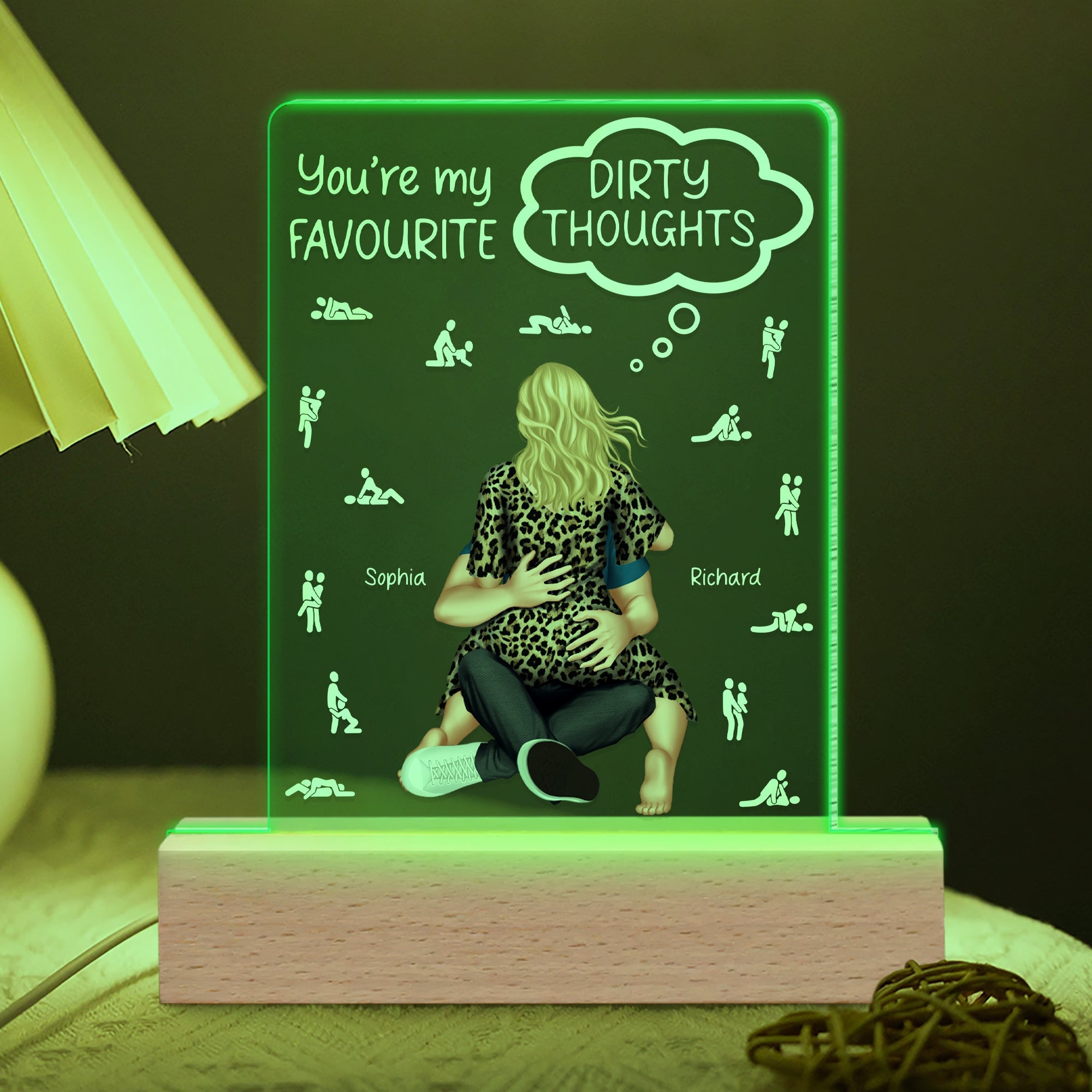 Personalized 3D LED Light - You're My Favorite Gift for Couples Led Night Light PopCulturePrints