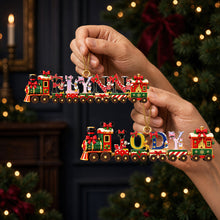 Load image into Gallery viewer, Merry Little Alphabet Train Acrylic Ornament - Customizable Gift for Kids and Family
