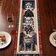 Load image into Gallery viewer, "Celebrate the Holidays with Family Fun!" - Personalized Quilted Table Runner - Custom Gift for Star Wars Fans and Holiday Hosts
