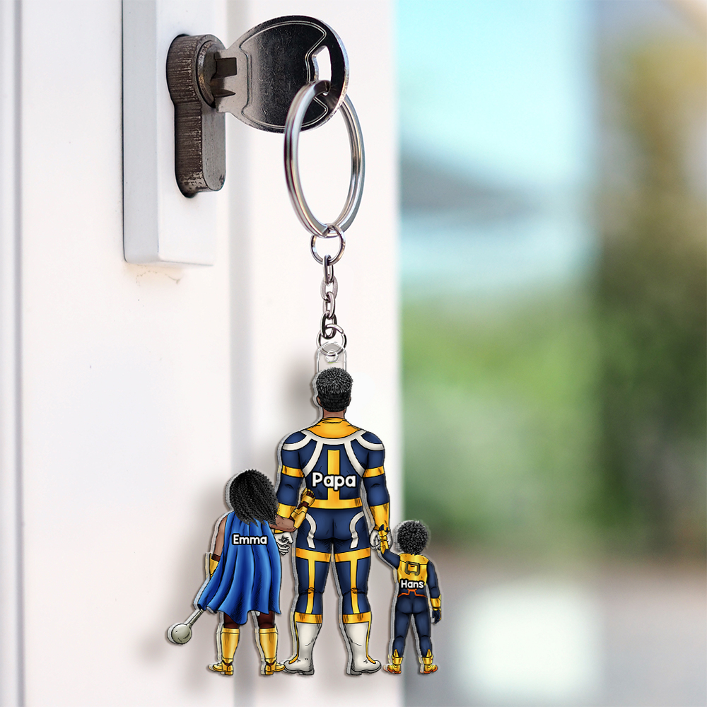 “A Bond Like No Other” - Energy Dad Acrylic Keychain, Personalized Gift for Dad & Grandpa Keychains PopCulturePrints