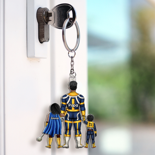 “A Bond Like No Other” - Energy Dad Acrylic Keychain, Personalized Gift for Dad & Grandpa Keychains PopCulturePrints