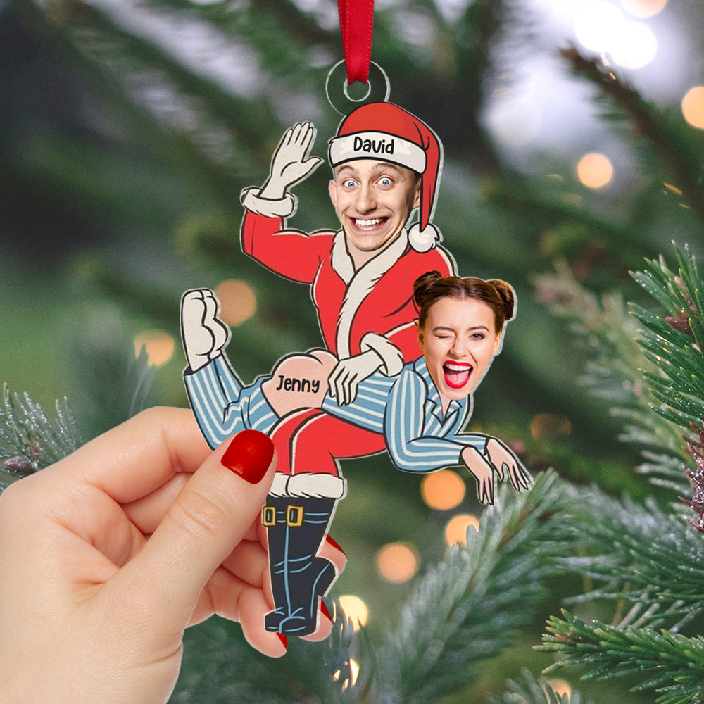 Customized Christmas Couple Ornament | Personalized Holiday Gift | Valentine's Day Gifts Ornament PopCulturePrints