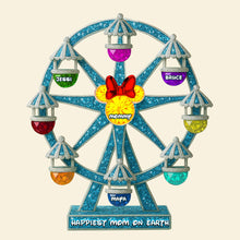 Load image into Gallery viewer, &quot;Happiest Mom on Earth&quot; - Personalized Ferris Wheel Plaque - Unique Gift for Mom, Grandma, and Special Occasions Shaped Plaques PopCulturePrints
