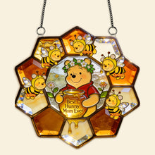 Load image into Gallery viewer, Best Hunny Mom Suncatcher - Personalized Gift for Mom, Grandma, and Loved Ones Ornament PopCulturePrints

