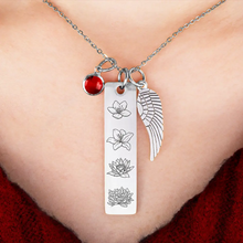 Load image into Gallery viewer, “Cherish Each Moment” - Personalized Birthstone Charm Necklace for Moms and Kids Birthstone Charm Necklace PopCulturePrints
