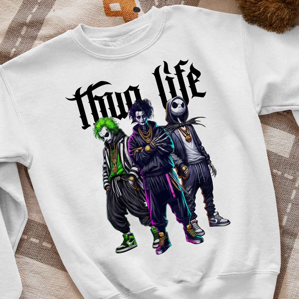 Halloween Street Style Thug Life Horror Fans Sweatshirt