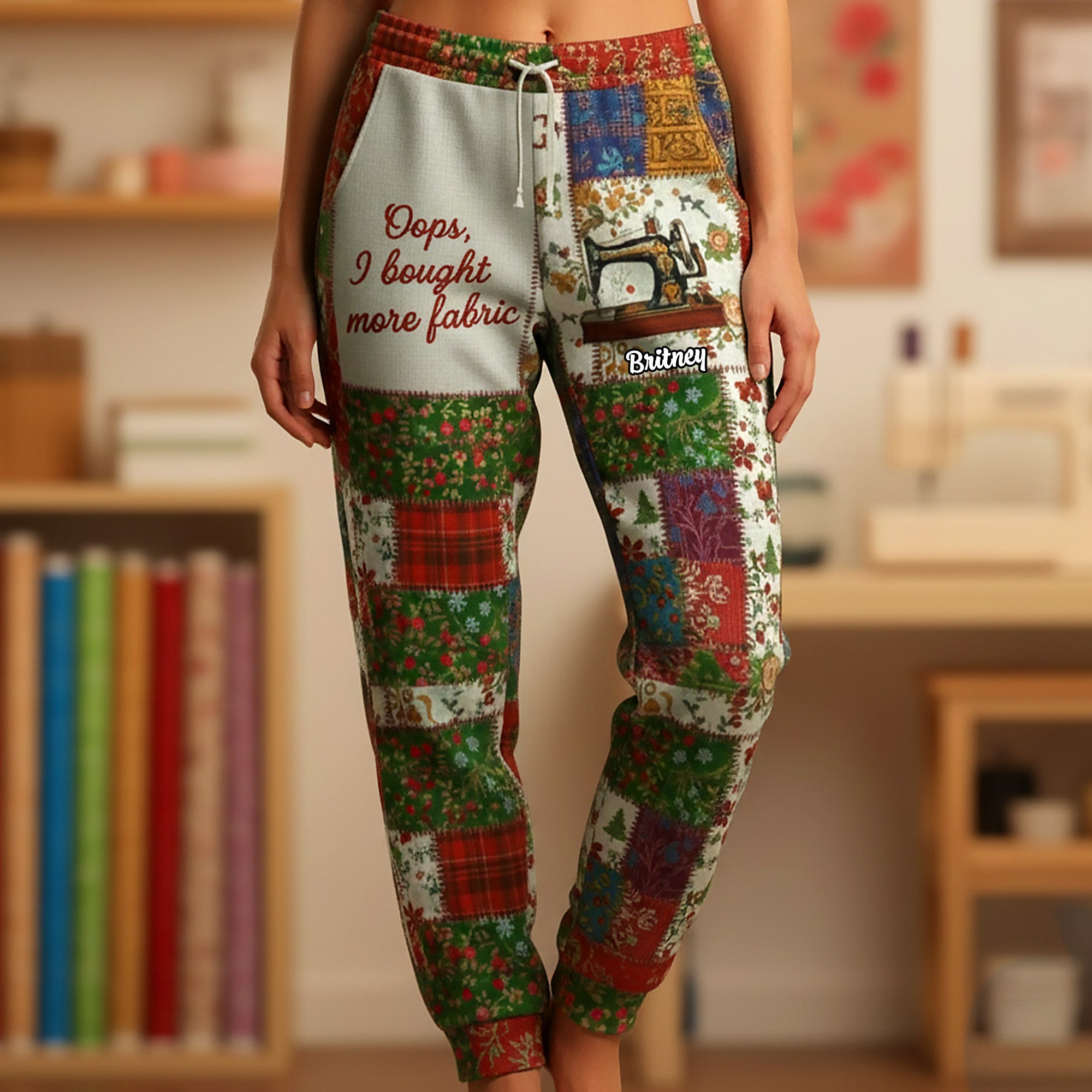 "Oops, I bought more fabric" - 3D Sweatpants - Personalized Gift for Sewers Shorts and Pants PopCulturePrints